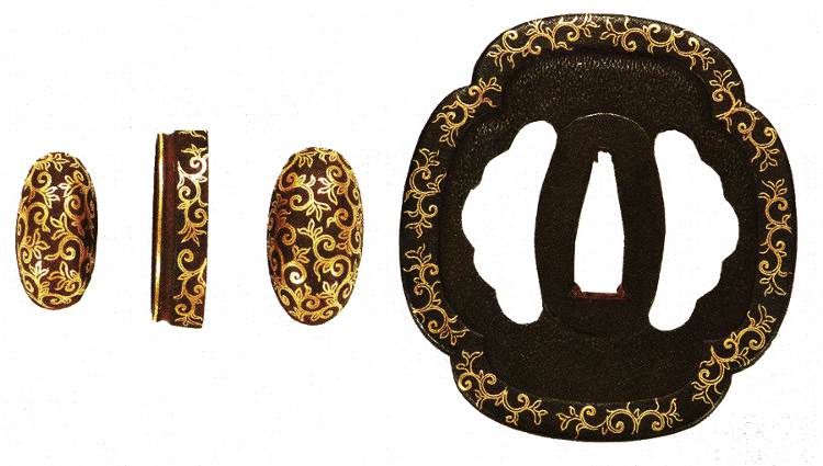 Tsuba, Menuki, Fuchikashira Icho Zogan Kanagu tsuba Icho Zogan Forge dIaïto Visite chez Minosaka (1/3)